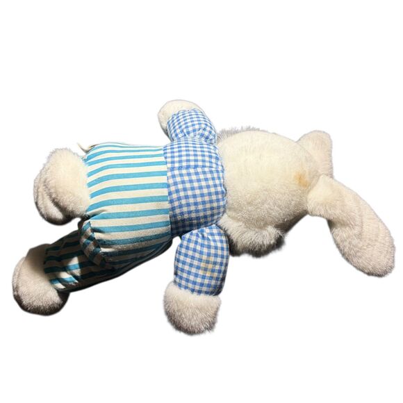 Kellytoy Easter Bunny Plush Stuffed Animal Blue Outfit Vintage 14" - Picture 7 of 10